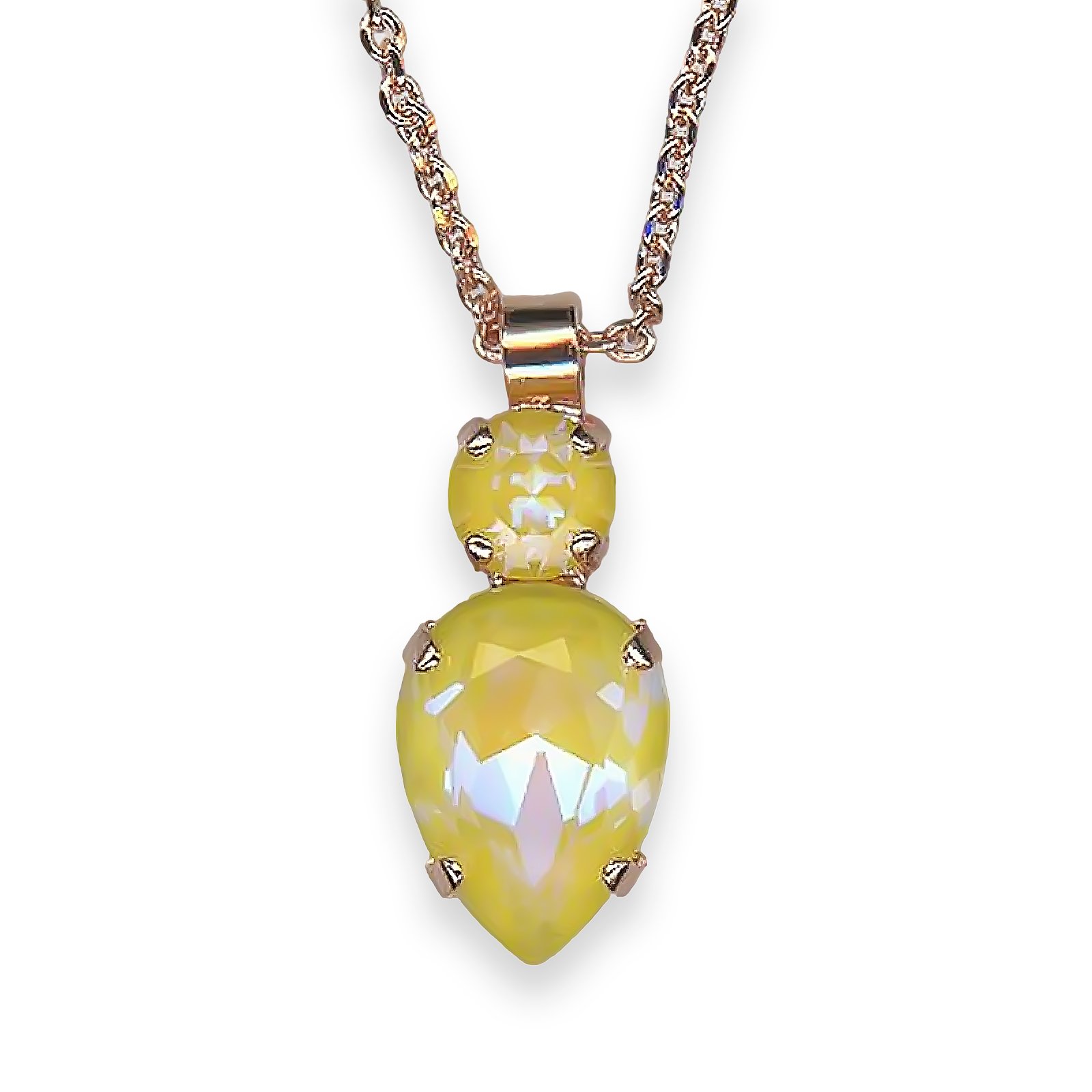 N-5030-60-141141-RG (1) Necklace Pendant by Mariana My Treasures Coll. Beautiful Sun Kissed Sunshine Austrian Crystals - Image 1