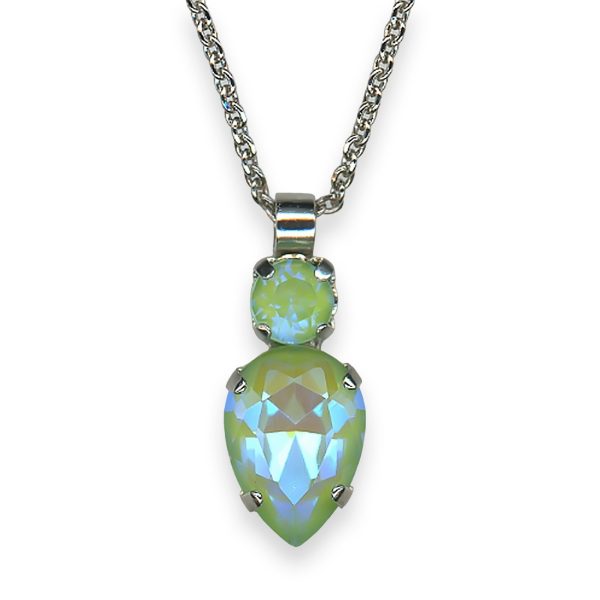 Necklace Pendant by Mariana My Treasures Coll. Shimmering Sun Kissed Peridot Austrian Crystals