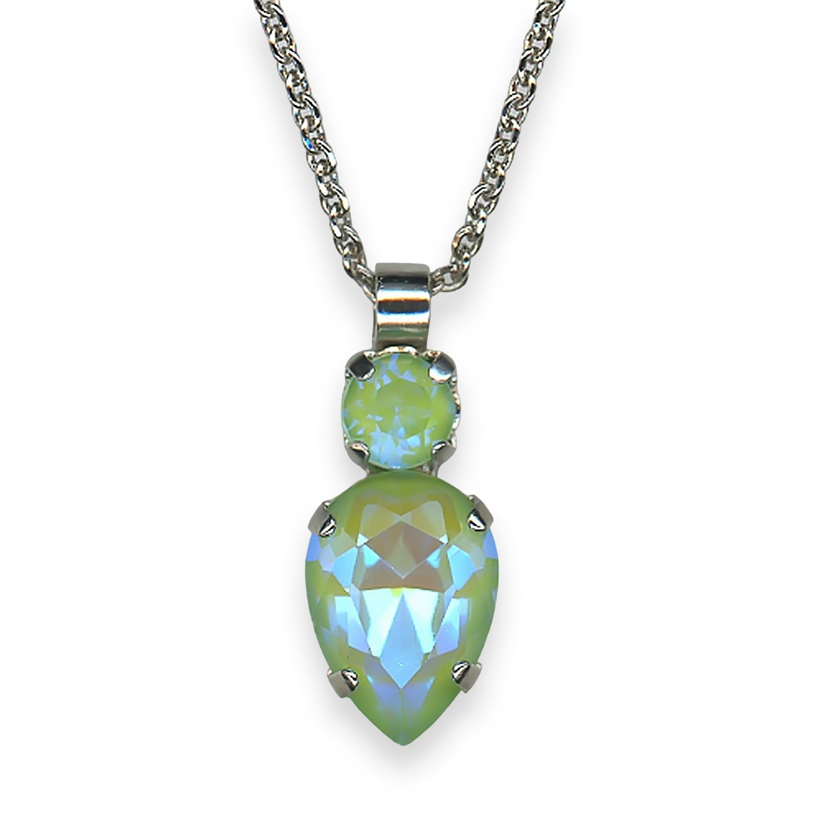 N-5030-60-147147-SP (1) Necklace Pendant by Mariana My Treasures Coll. Shimmering Sun Kissed Peridot Austrian Crystals - Image 1