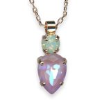 Necklace Pendant by Mariana Levander Coll. Glitzy Sun Kissed Lavender & Lt Green Opal Austrian Crystals