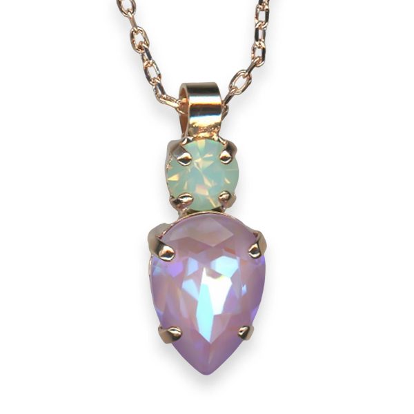 Necklace Pendant by Mariana Levander Coll. Glitzy Sun Kissed Lavender & Lt Green Opal Austrian Crystals