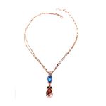 Necklace Pendant by Mariana Woman Gorgeous Topaz and Blue Swarovski Crystals - Image 4