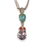 Necklace Pendant By Mariana Woman Adorable Siam and Vintage Rose Swarovski Crystals - Image 2