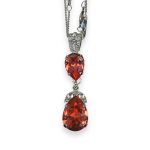 Necklace Pendant by Mariana My Treasures Coll. Stunning Padparadscha & Clear Austrian Crystal - Image 3