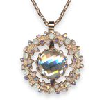 Necklace Pendant by Mariana Snowflake Coll. Lovely Rosewater Opal, Clear, White Opal, & AB Austrian Crystals - Image 3