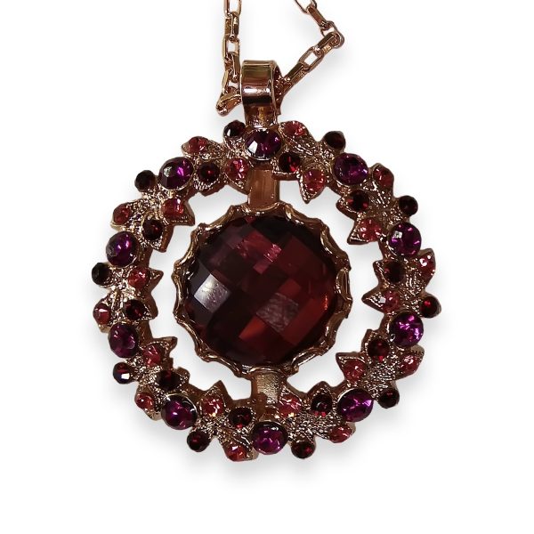 Necklace Pendant by Mariana Woman Fab Red and Fuchsia Swarovski Crystals