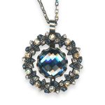 Necklace Pendant by Mariana Woman Adorable Montana Blue and Peach Swarovski Crystals - Image 2