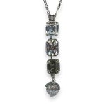 Necklace Pendant By Mariana Glamorous Moonlight and Clear Swarovski Crystals - Image 2