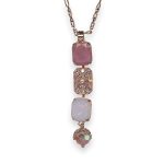 Necklace Pendant by Mariana Love Joy Of Life Coll. Lovely Rose Quartz, Rose Opal, Lt Rose, & Pink Pearl Austrian Crystals - Image 3