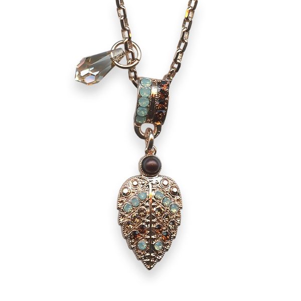 Necklace Pendant by Mariana Serai Coll. Beautiful Pacific Opal, Smoked Topaz & Golden Shadow Austrian Crystal
