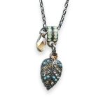 Necklace Pendant by Mariana Summer Palace Coll. Lovely Chrysolite Opal, Turq & Lt Peach Austrian Crystal - Image 2