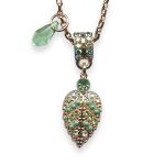 Necklace Pendant by Mariana Oasis Coll. Alluring Apple Green, Turq & AB Austrian Crystal - Image 2