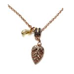 Necklace Pendant By Mariana Woman Precious Peach, Azore and Pearl Swarovski Crystals
