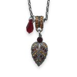 Necklace Pendant by Mariana My Treasures Coll. Timeless Garnet & Topaz Austrian Crystal - Image 3