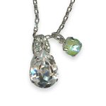 Necklace Pendant by Mariana My Treasures Coll. Glitzy Clear & Peridot Delite Austrian Crystal