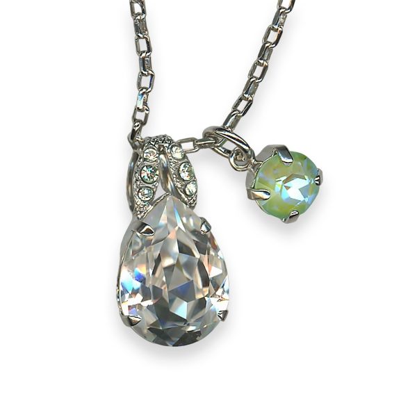 Necklace Pendant by Mariana My Treasures Coll. Glitzy Clear & Peridot Delite Austrian Crystal