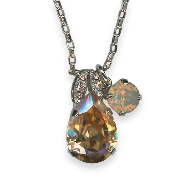 Necklace Pendant by Mariana Peace Joy Of Life Coll. Adorable Lt Colorado Topaz, Lt Peach & Sand Opal Austrian Crystal