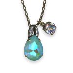 Necklace Pendant by Mariana Mint Chip A La Mode Coll. Exquisite Laguna Delite & Violet Austrian Crystal