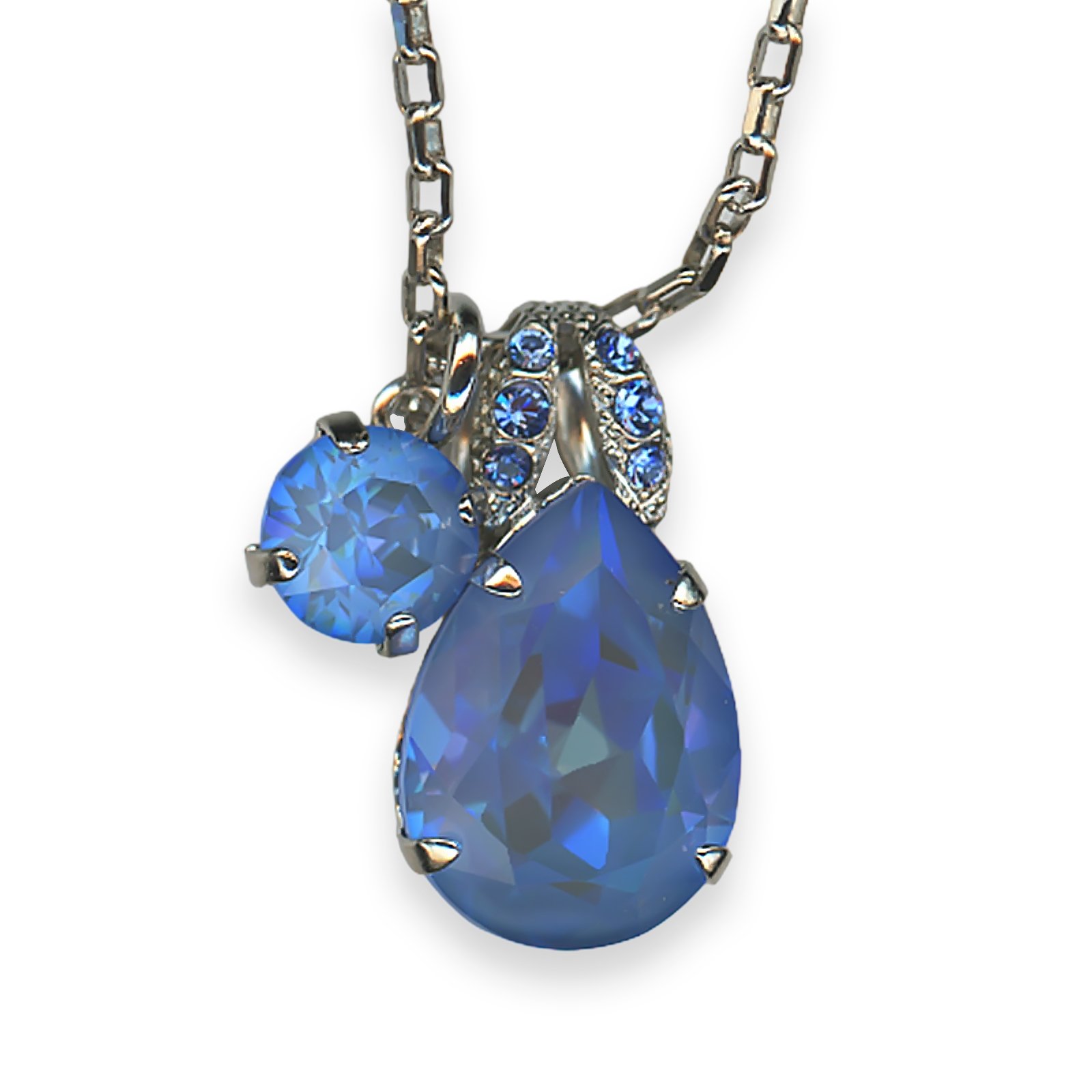 N-5044-40-206143-SP (1) Necklace Pendant by Mariana My Treasures Coll. Alluring Sapphire & Sun Kissed Ocean Austrian Crystal - Image 1