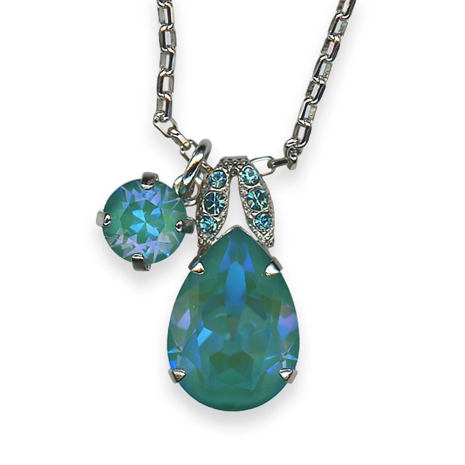 N-5044-40-379142-SP (1) Necklace Pendant by Mariana My Treasures Coll. Adorable Indicolite & Sun Kissed Laguna Austrian Crystal - Image 1