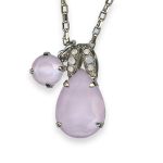 Necklace Pendant by Mariana My Treasures Coll. Timeless Rosewater Opal & Powder Rose Austrian Crystal - Image 2