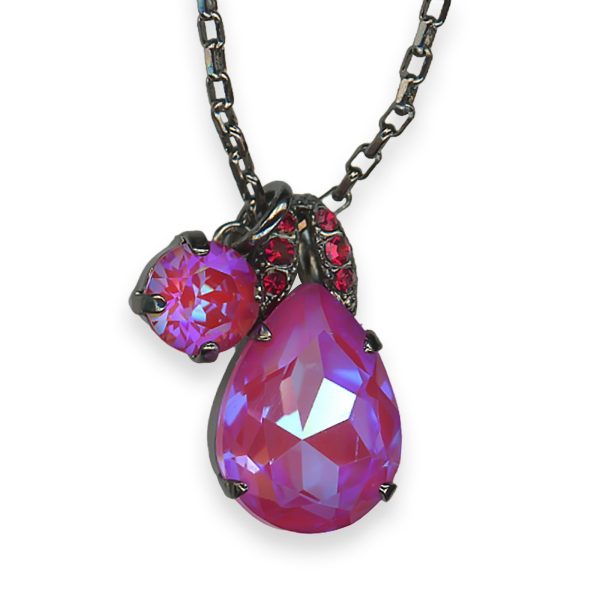 Necklace Pendant by Mariana My Treasures Coll. Lovely Ruby & Sun Kissed Blush Austrian Crystal