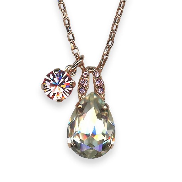 Necklace Pendant by Mariana My Treasures Coll. Charming Moonlight & Lt Rose Austrian Crystal