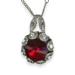 Necklace Pendant by Mariana My Treasures Coll. Beautiful Siam & Clear Austrian Crystals - Image 2