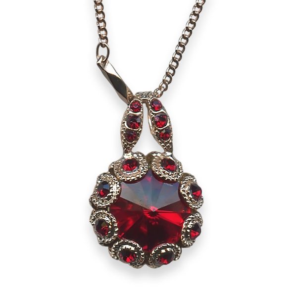 Necklace Pendant by Mariana My Treasures Coll. Stunning Floral Siam Austrian Crystals