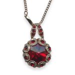 Necklace Pendant by Mariana My Treasures Coll. Stunning Floral Siam Austrian Crystals - Image 3