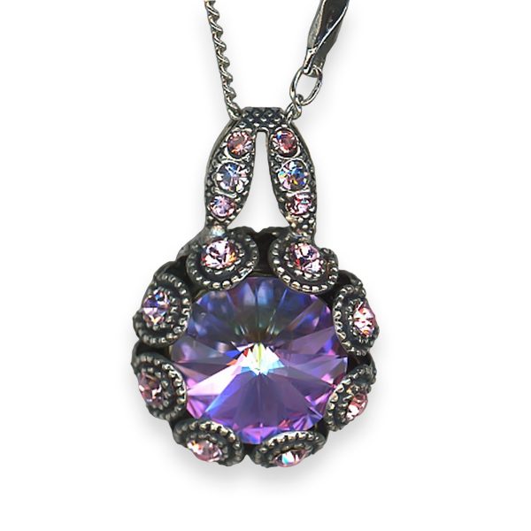 Necklace Pendant by Mariana My Treasures Coll. Alluring Vitral Med & Lt Rose Austrian Crystals