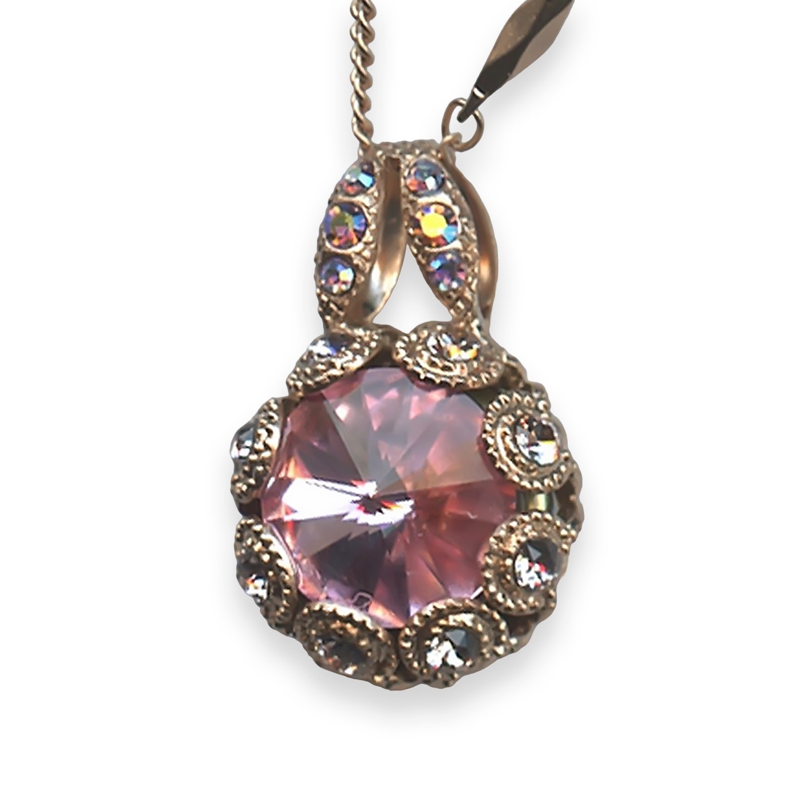 N-5070-319-RG (1) Necklace Pendant by Mariana Woman Lovely Lt Rose and AB Swarovski Crystals - Image 1