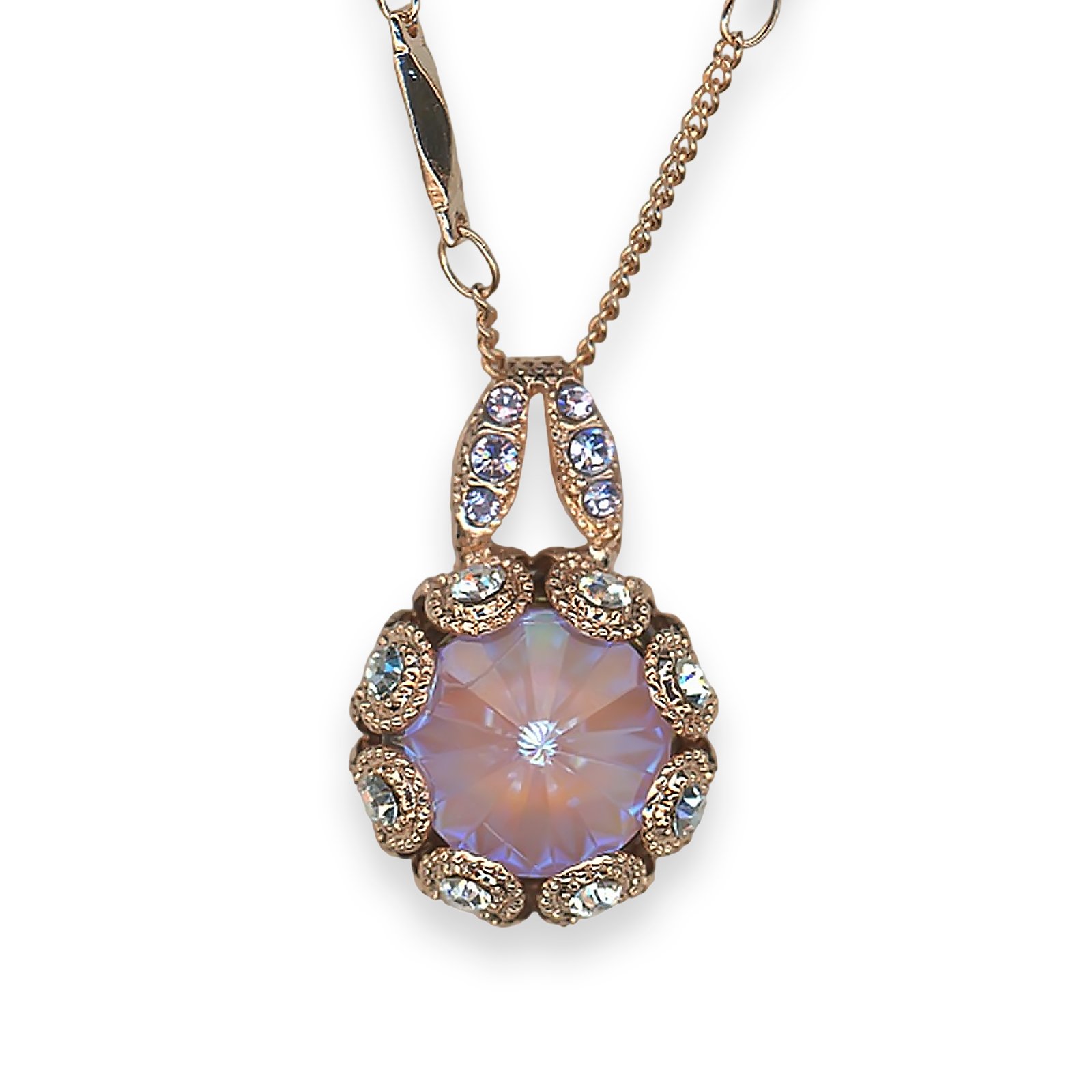 N-5070-MOL-10-RG (1) Necklace Pendant by Mariana My Treasures Coll. Shimmering Sun Kissed Lavender & Moonlight Austrian Crystals - Image 1