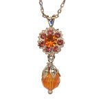 Necklace Pendant by Mariana Saffron Coll. Sassy Hyacinth & Padparadscha Austrian Crystals - Image 2