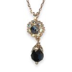 Necklace Pendant by Mariana Adeline Coll. Elegant Morion, Jet Black, & Golden Shadow Austrian Crystals - Image 2
