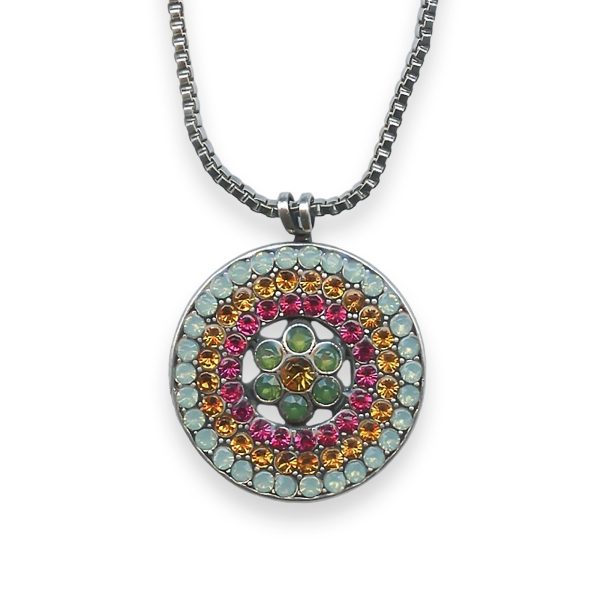 Necklace Pendant by Mariana Woman Adorable Opal and Orange Swarovski Crystals