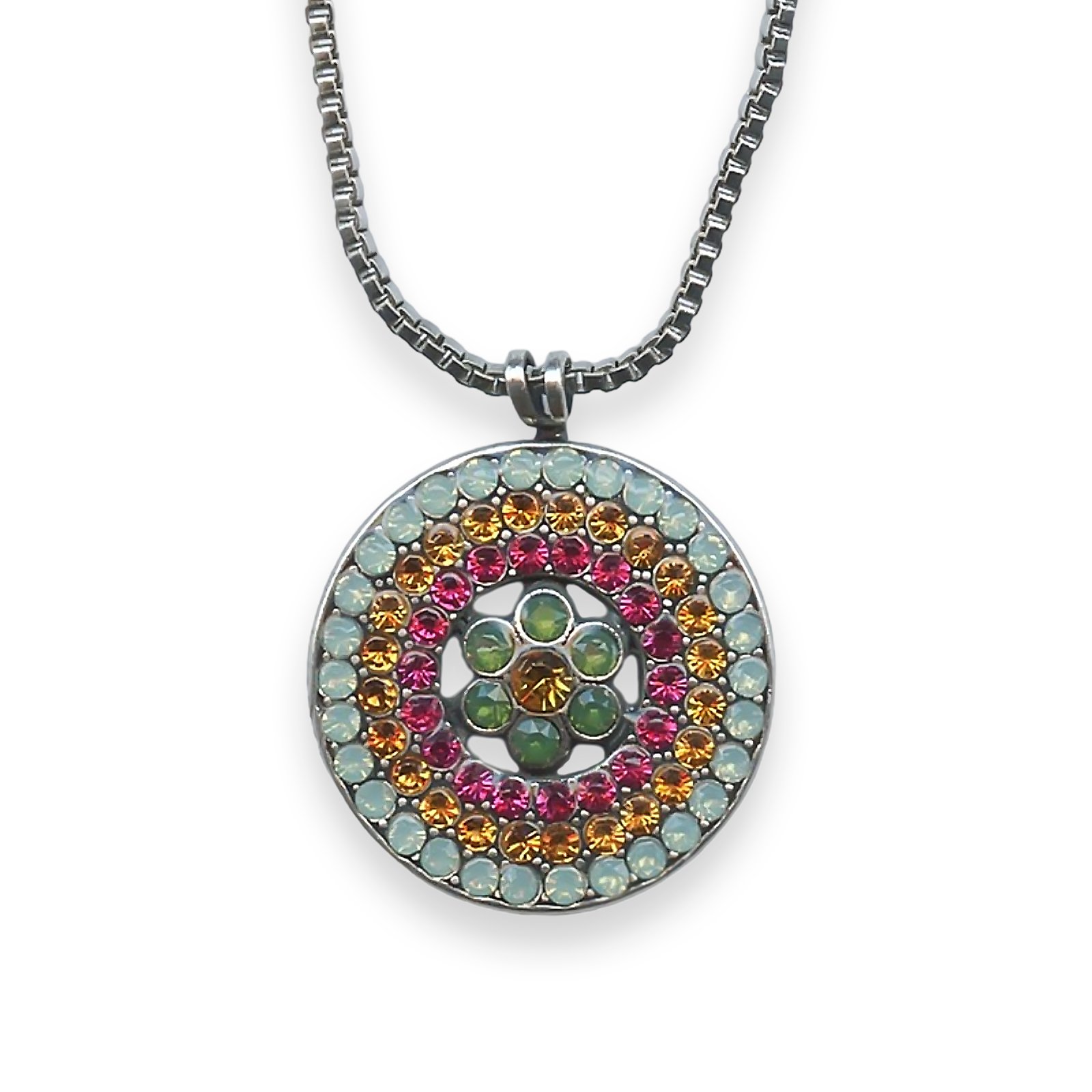 N-5078-1L-10070-SP (1) Necklace Pendant by Mariana Woman Adorable Opal and Orange Swarovski Crystals - Image 1