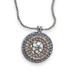 Necklace Pendant by Mariana Woman Charming White and Violet Swarovski Crystals