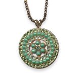Necklace Pendant by Mariana Oasis Coll. Adorable Green Turq & Apple Green Austrian Crystals - Image 3