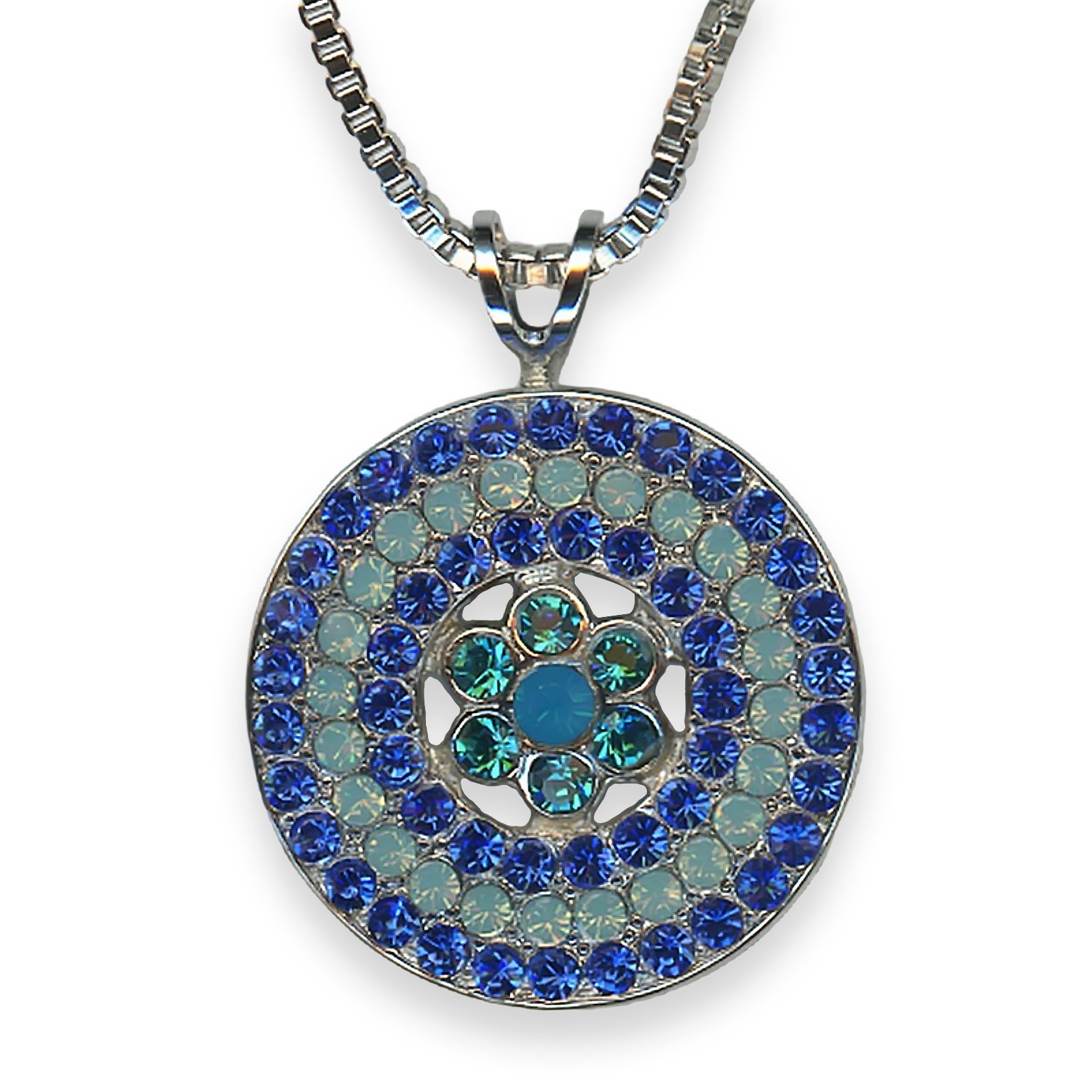 N-5078-1L-1128-SP (1) Necklace Pendant by Mariana Woman Glamorous Capri and Opal Swarovski Crystals - Image 1