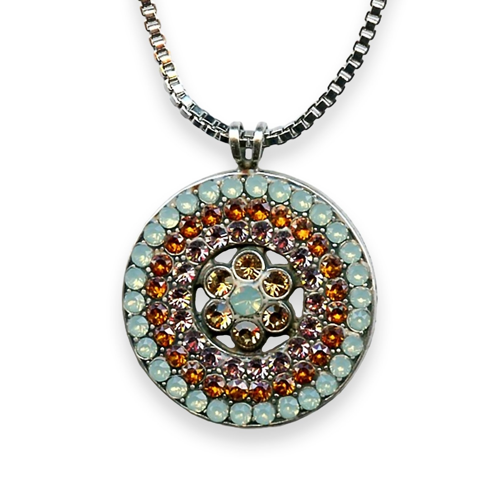 N-5078-1L-1150-SP (1) Necklace Pendant by Mariana Woman Chrysolite Opal and Topaz Swarovski Crystals - Image 1