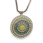 Necklace Pendant By Mariana Woman Charming Opal and Capri Swarovski Crystals