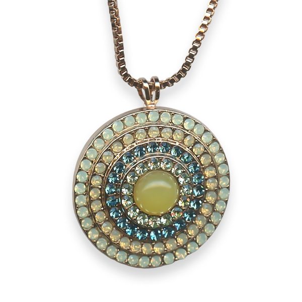Necklace Pendant By Mariana Woman Charming Opal and Capri Swarovski Crystals