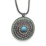 Necklace Pendant by Mariana Woman Unique Turquoise and Opal Swarovski Crystals - Image 3