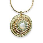 Necklace Pendant by Mariana Woman Elegant Opal and Shell Swarovski Crystals - Image 3