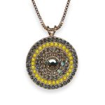 Necklace Pendant by Mariana Painted Lady Coll. Beautiful Black Diamond, Yellow Opal, & Golden Shadow Austrian Crystals - Image 2