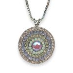 Necklace Pendant By Mariana Woman Exquisite Peach and Violet Swarovski Crystals - Image 2
