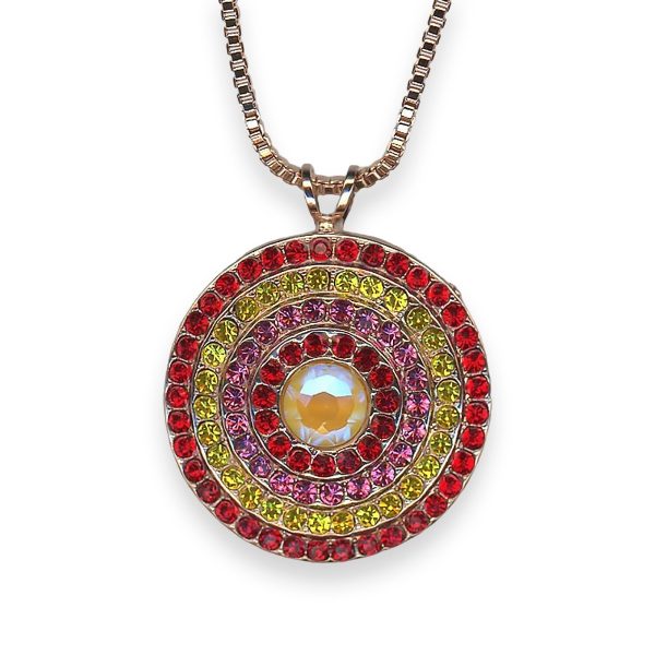 Necklace Pendant by Mariana Pretty Woman Coll. Siam, Yellow, Lt Rose, & Sun Kissed Sunshine Austrian Crystals
