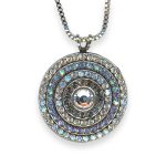 Necklace Pendant By Mariana Woman Moonlight and Black Diamond Swarovski Crystals