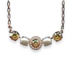 Necklace Pendant by Mariana Aurora Coll. Elegant Cream Pearl & Golden Shadow Austrian Crystals - Image 2